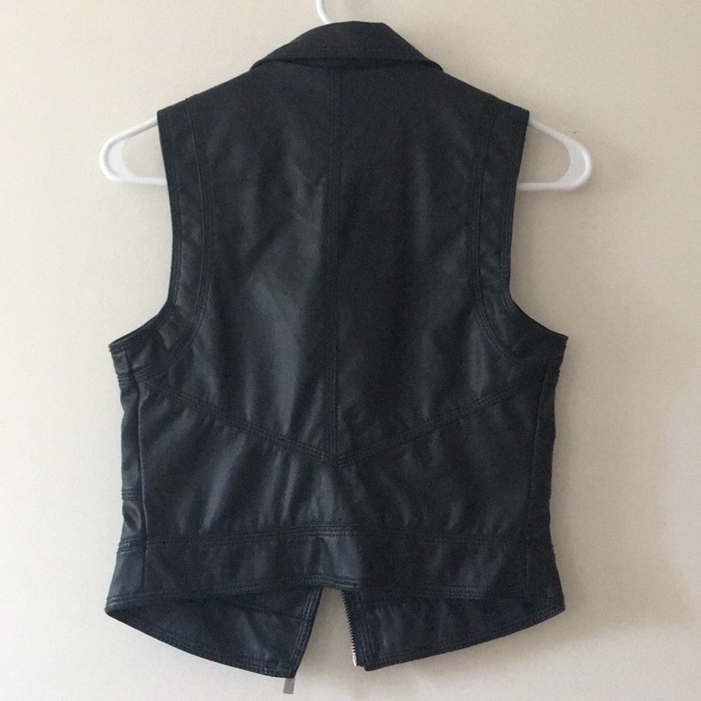 Guess Black Faux-Leather Vest - Picture 3 of 4